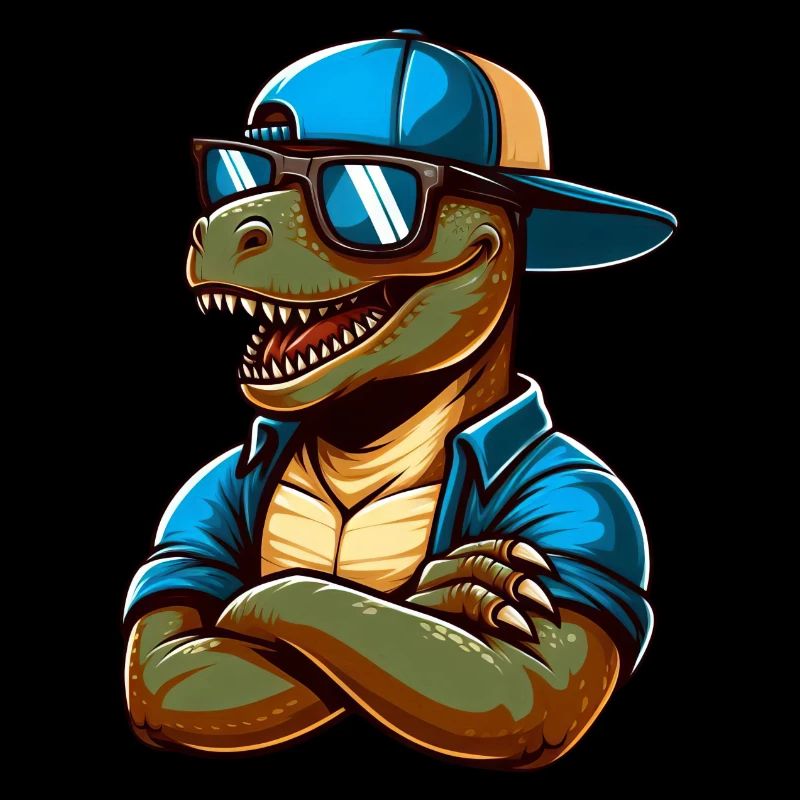 Cooler Dino T-Rex mit Sonnenbrille lustig