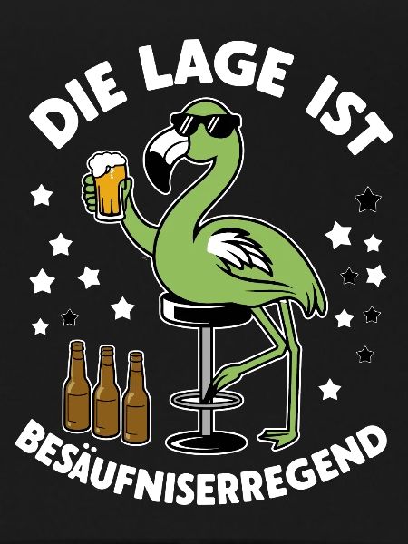 Lustiger grüner Flamingo