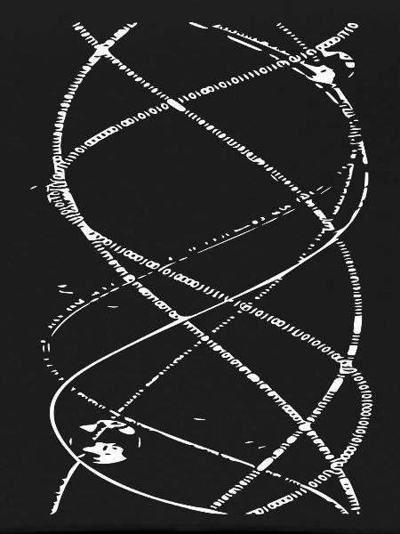 Abstrakte Linienspirale