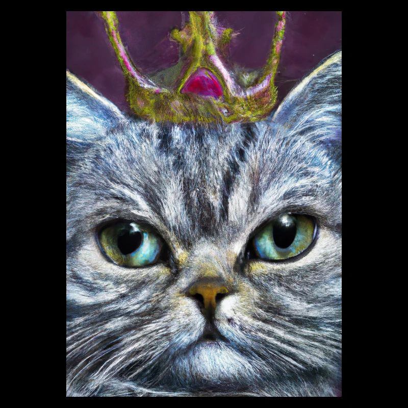 Katze mit Krone
