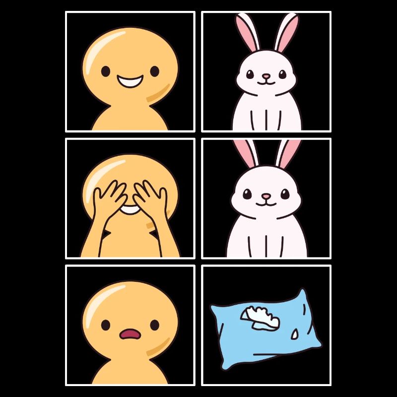 Rabbit Pillow Broken Design for Rabbit Fans