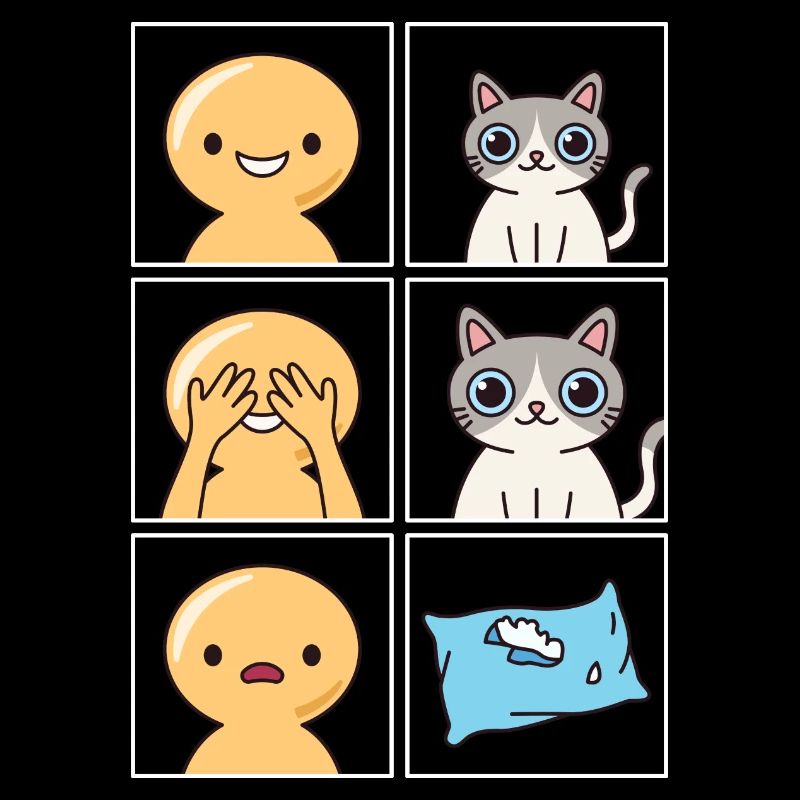 Cat Pillow Broken Design for Cat Owners