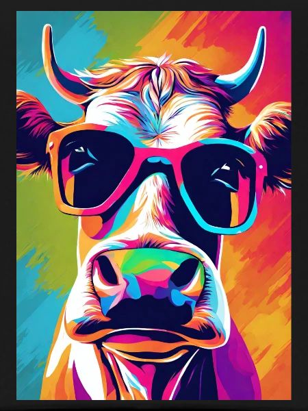 Cow with glasses
