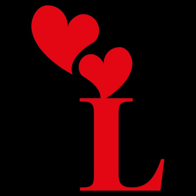 Buchstabe l rotes Herz
