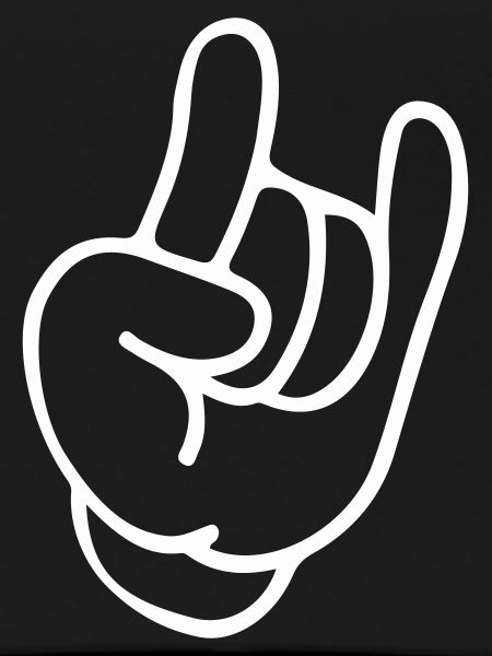 Rockhand Silhouette Motif