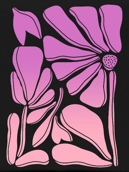 Flower power pink gradient