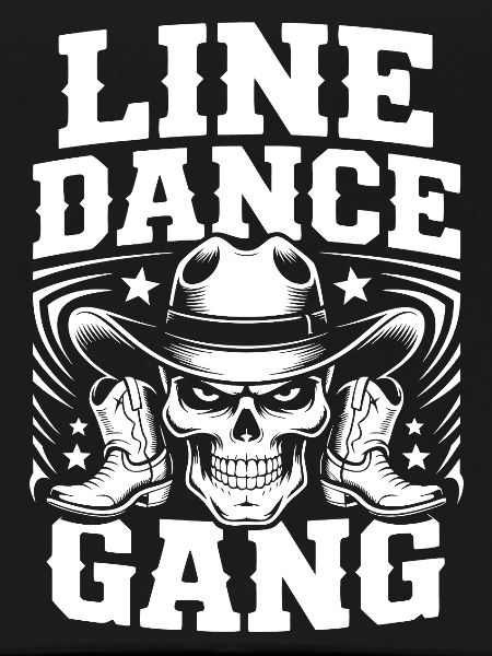 Line Dance Gang Skull Tee