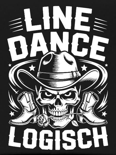 Line Dance Skull Logo