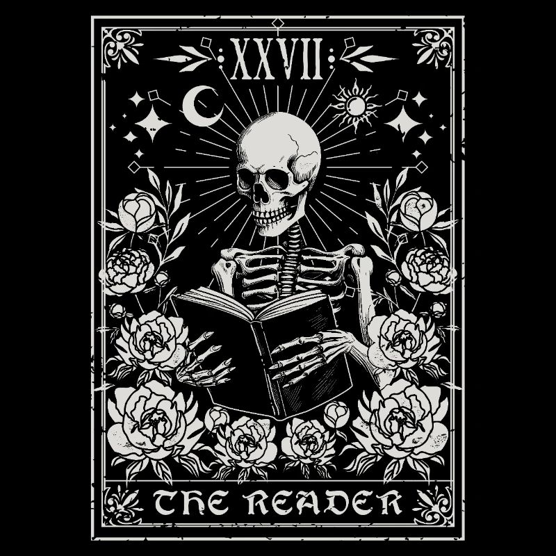 The Reader Tarot – Gotische Skelett zwischen Blumen