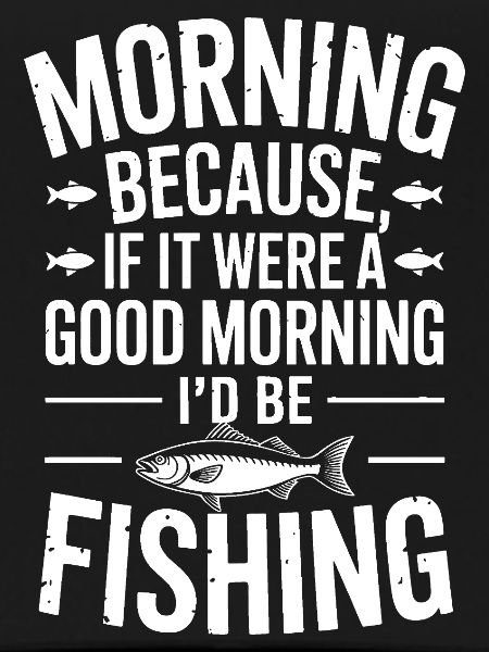 Citation de pêche matinale Tee