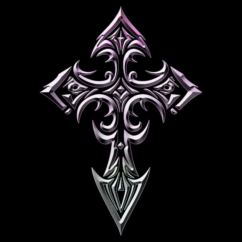 Gradient Gothic Cross Glyph