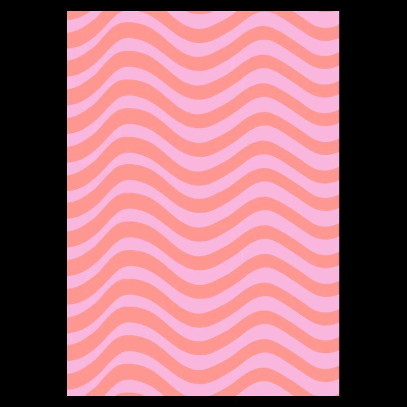 Stripe Wave Pattern - Pink Customizable