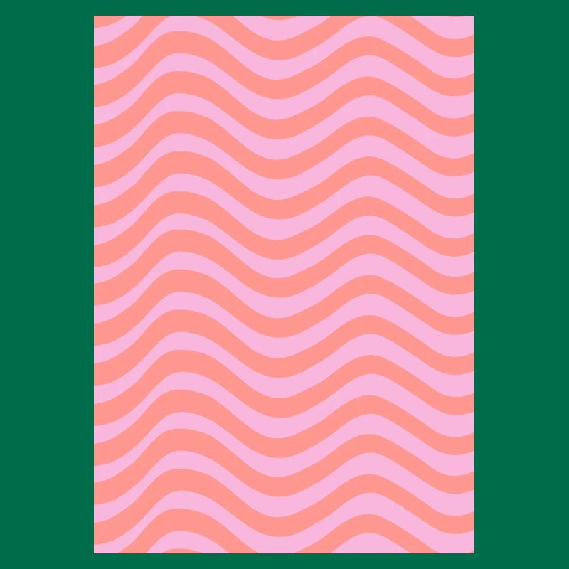 Stripe Wave Pattern - Pink Customizable