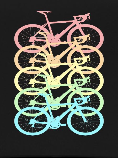 Bicycle Retro Pastel Rainbow