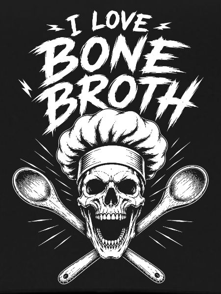 I Love Bone Broth Skull
