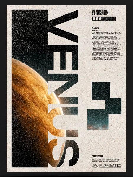 Venus Orbit Abstract Poster