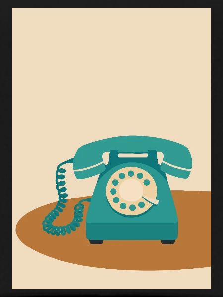 Retro Wählscheibentelefon in Türkis