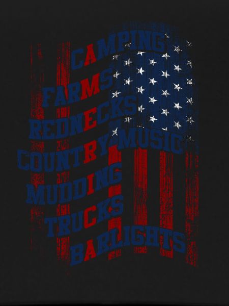 AMERIKA-Flagge mit Typografie