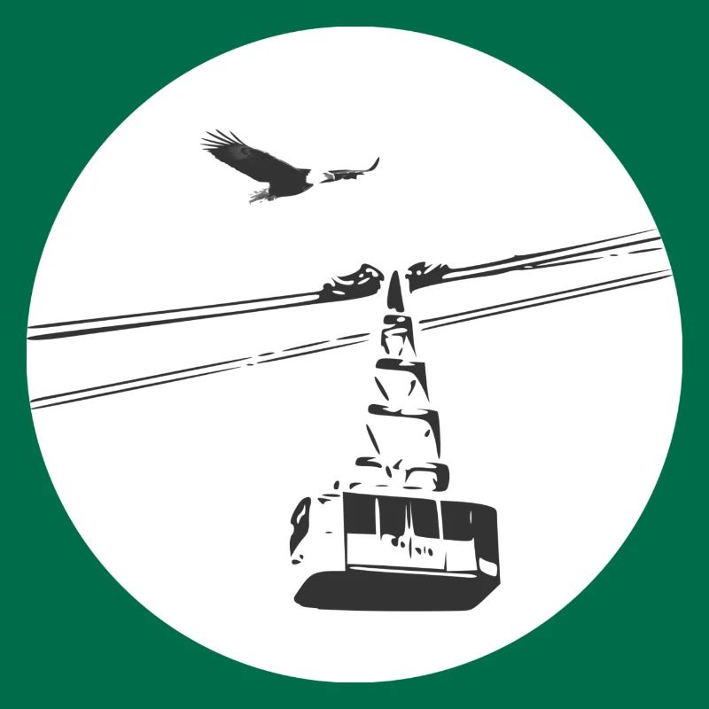 Gondola with eagle black
