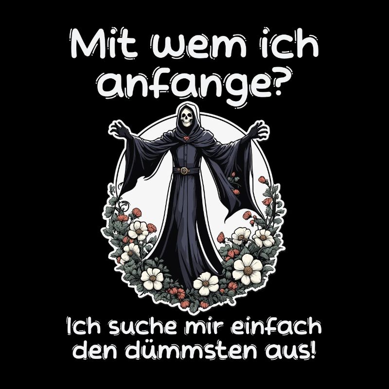 Mit wem ich anfange? - Sensenmann Illustration