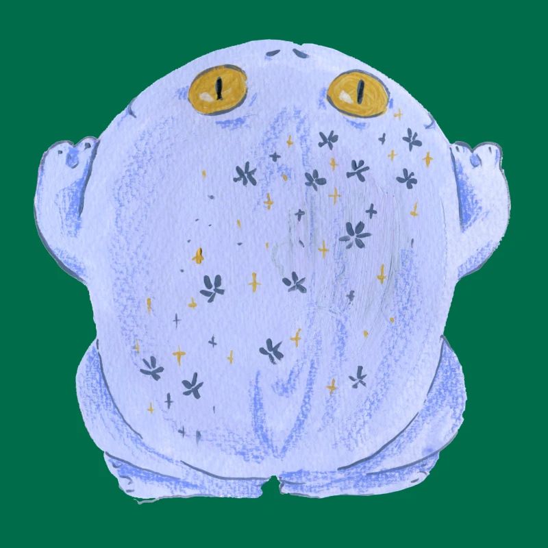 Frog toad in pastel