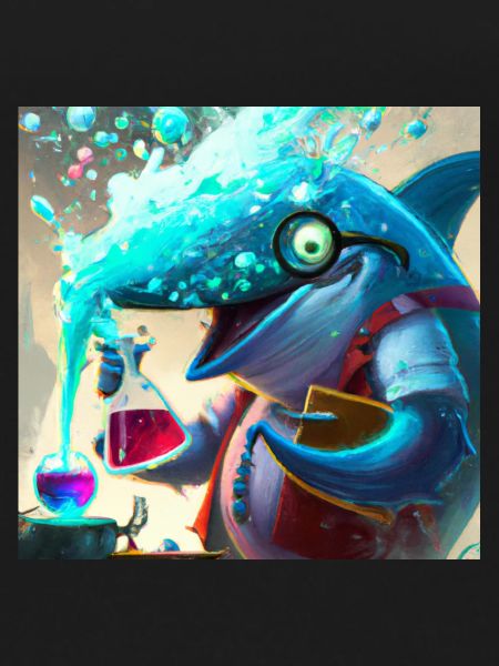 Mad dolphin scientist experimenting
