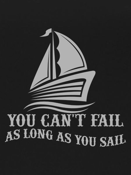 Sailboat with slogan