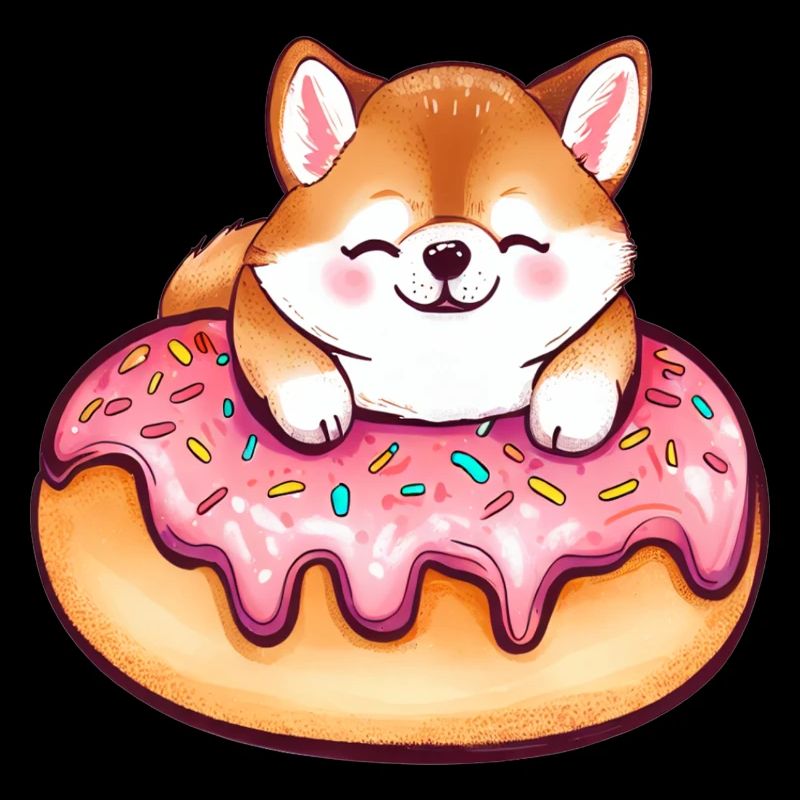 Le doux délice de beignets géant de Shiba Inu