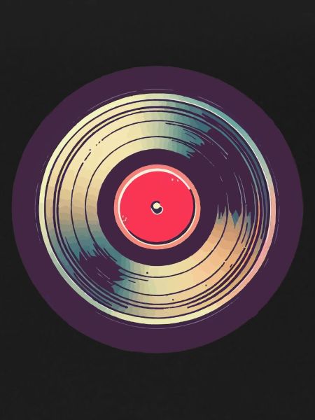 Disque vinyle rétro