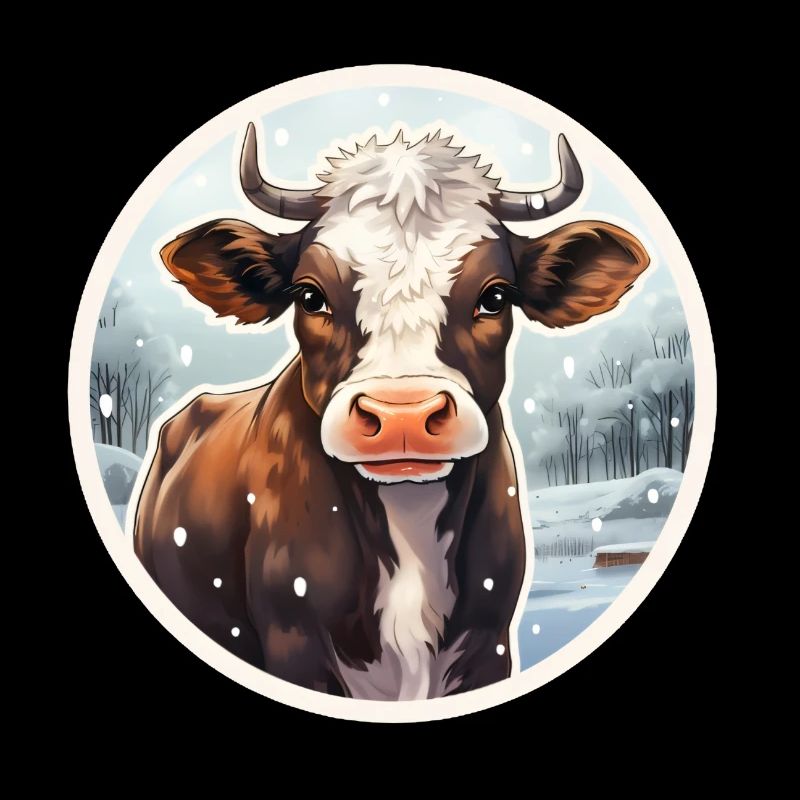 Beef calves in winter