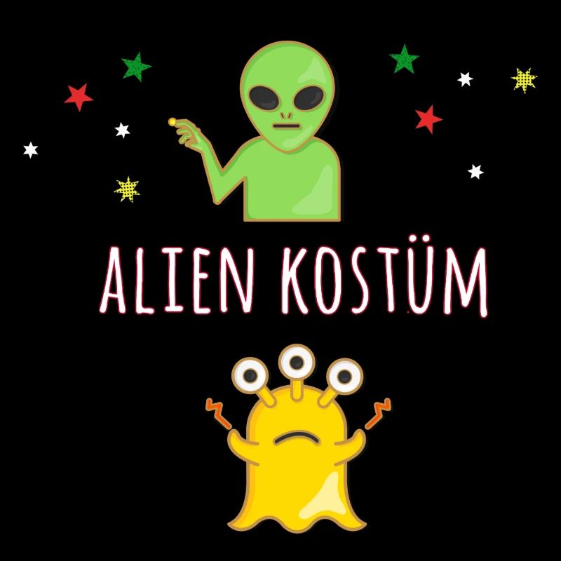 Alien Kostüm, Kostüm, alien, karneval