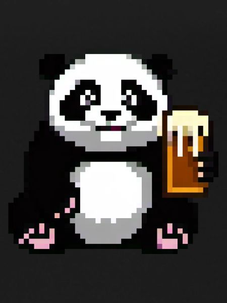 Pixel Panda Pint Time
