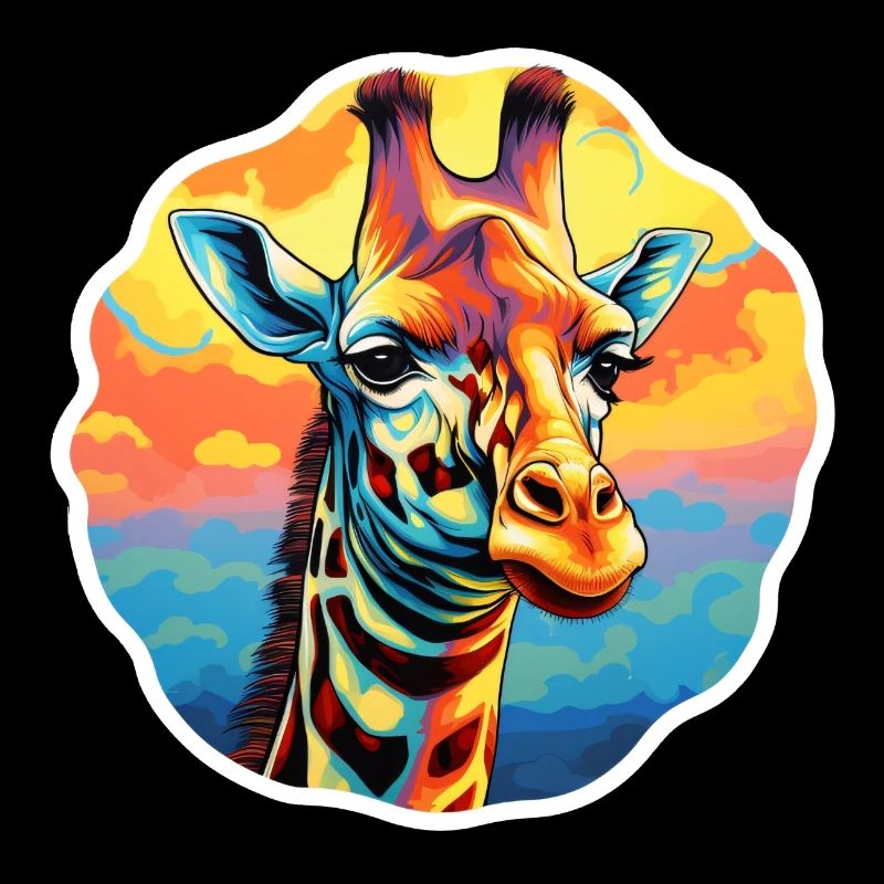Giraffenkopf psychedelisch