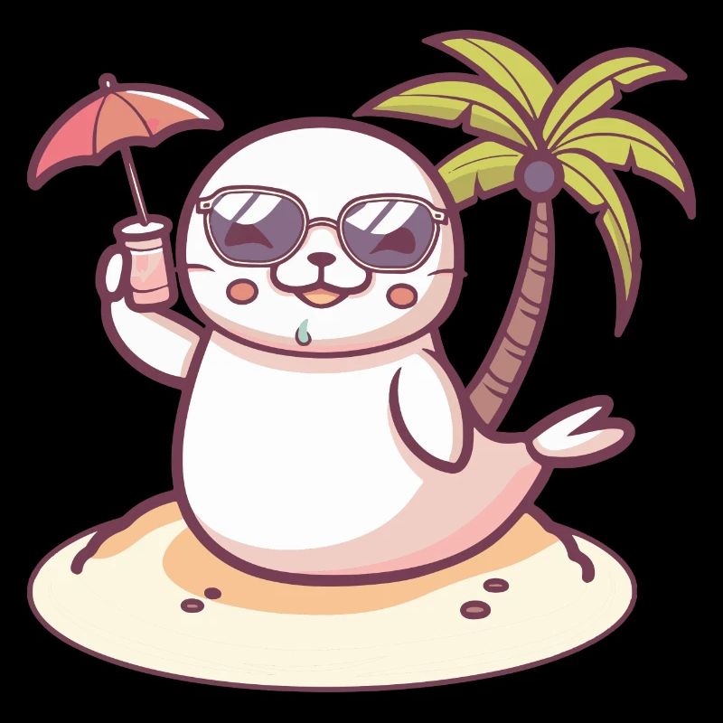 Seal Summer Beach Comic