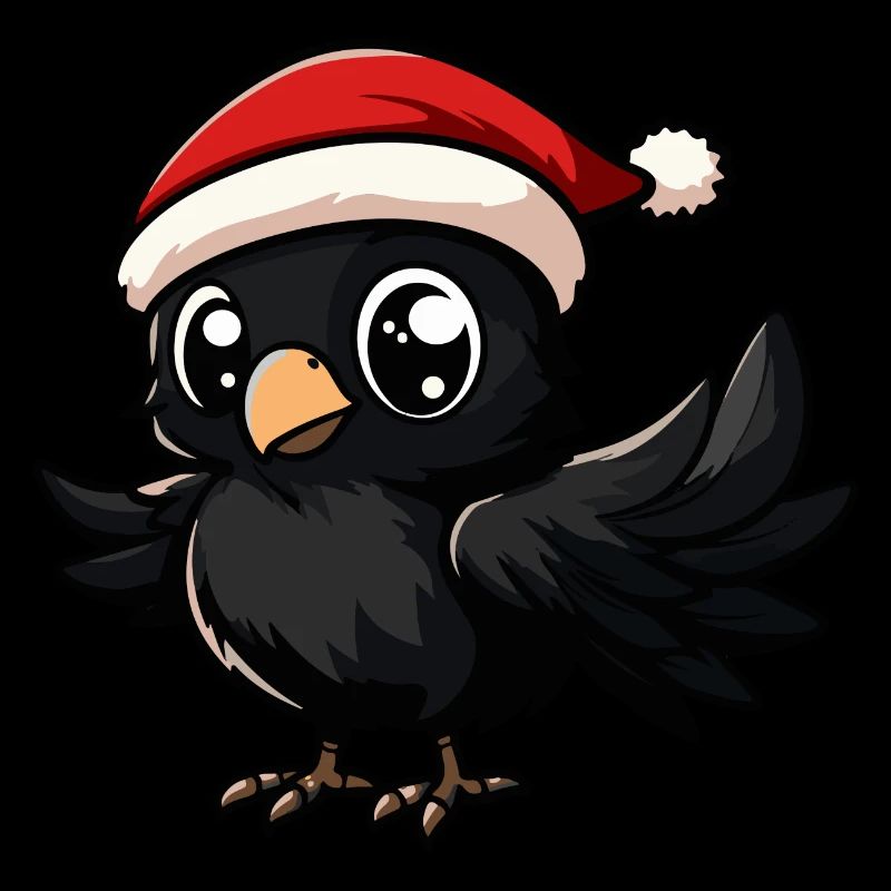 Corbeau Corbeau Noël mignon