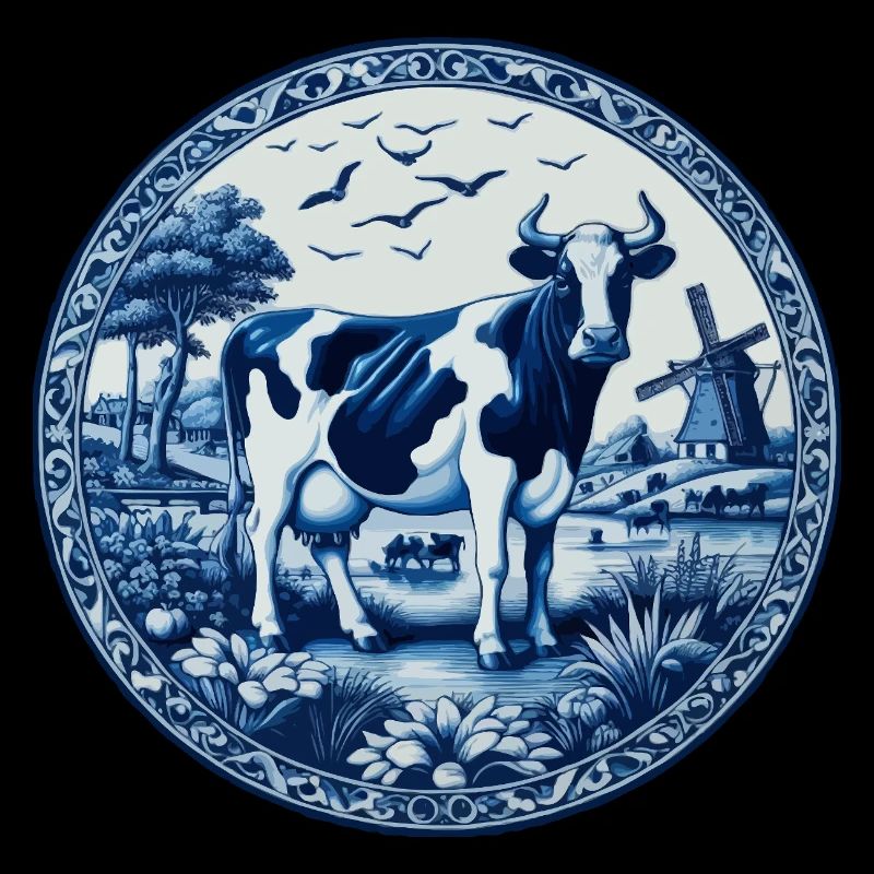 Vache bleue de Delft