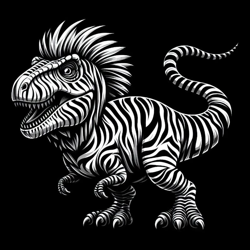 T-Rex Panda Hybride : Créature mythique mystique
