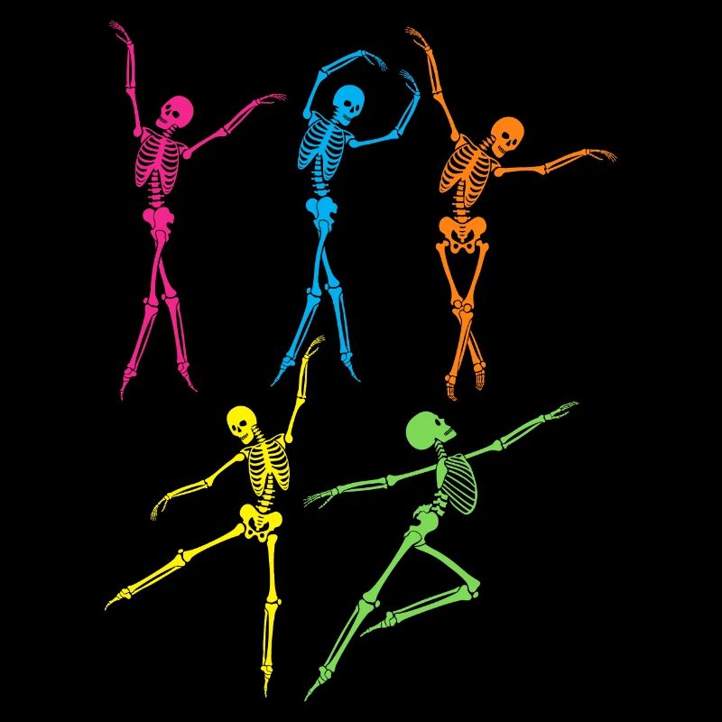 Colorful Dancing Skeletons