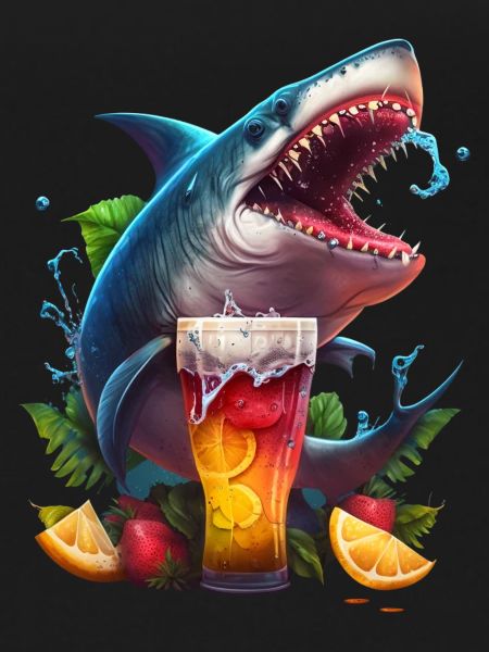 Beer-loving shark