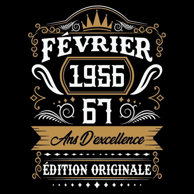 Février 1956 67 Ans Rétro Cadeau D'anniversaire