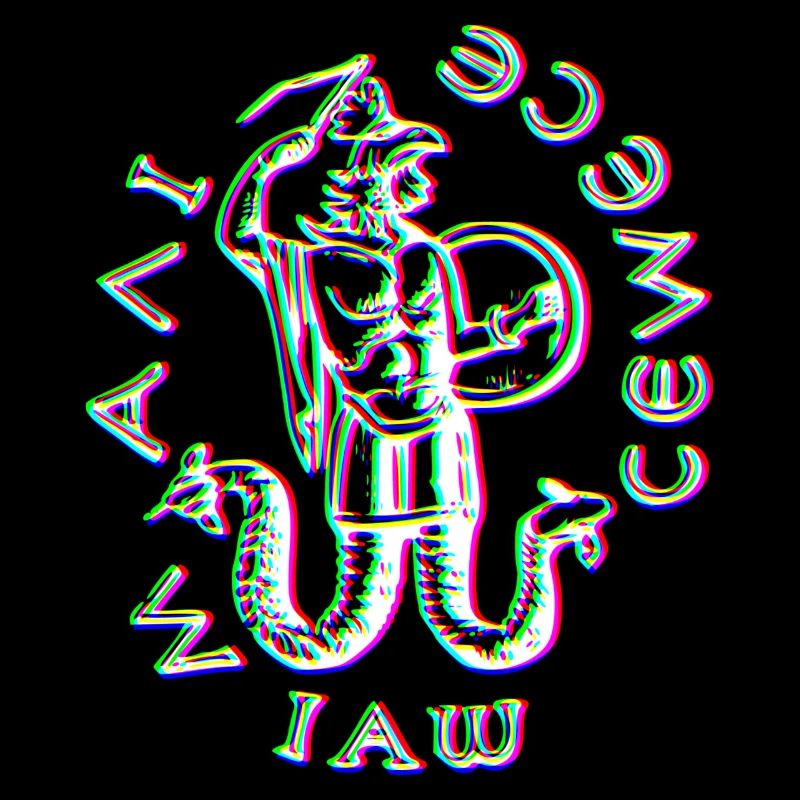 Symbole d’Abraxas glitché