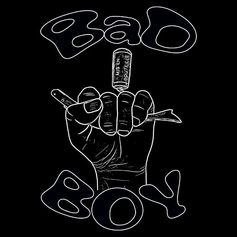 Bad boy with a black hand