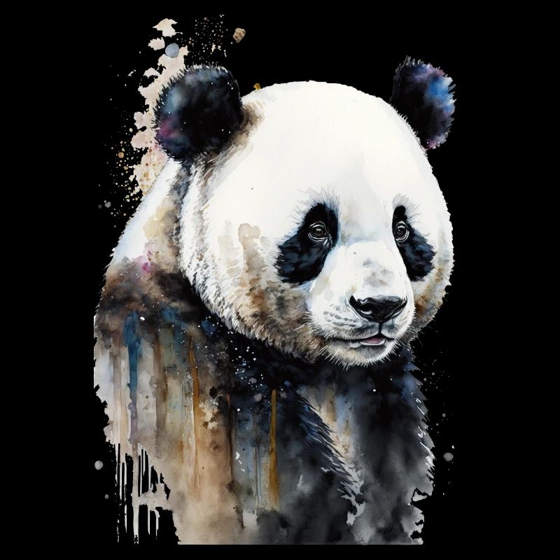 Panda Wasserfarben