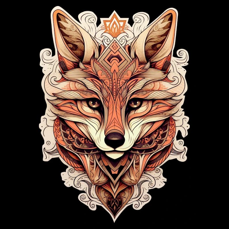 Fuchs Ornamenteler Stil - Boho