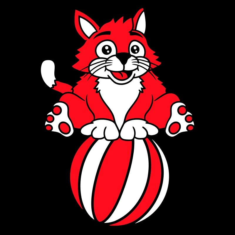 Circus Cat Balanced Beach Ball Game Fun Fun
