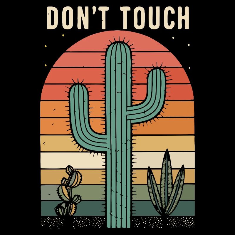 Retro Cactus Do Not Touch