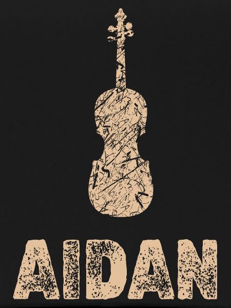 Aidan as a violin