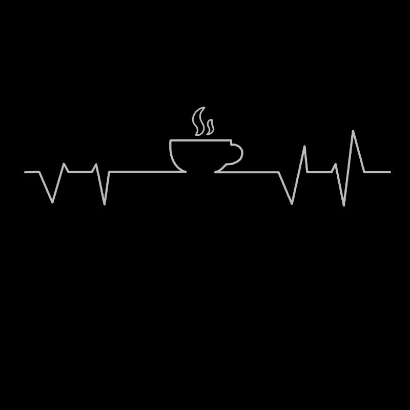 EKG, Kaffee , Herzschlag