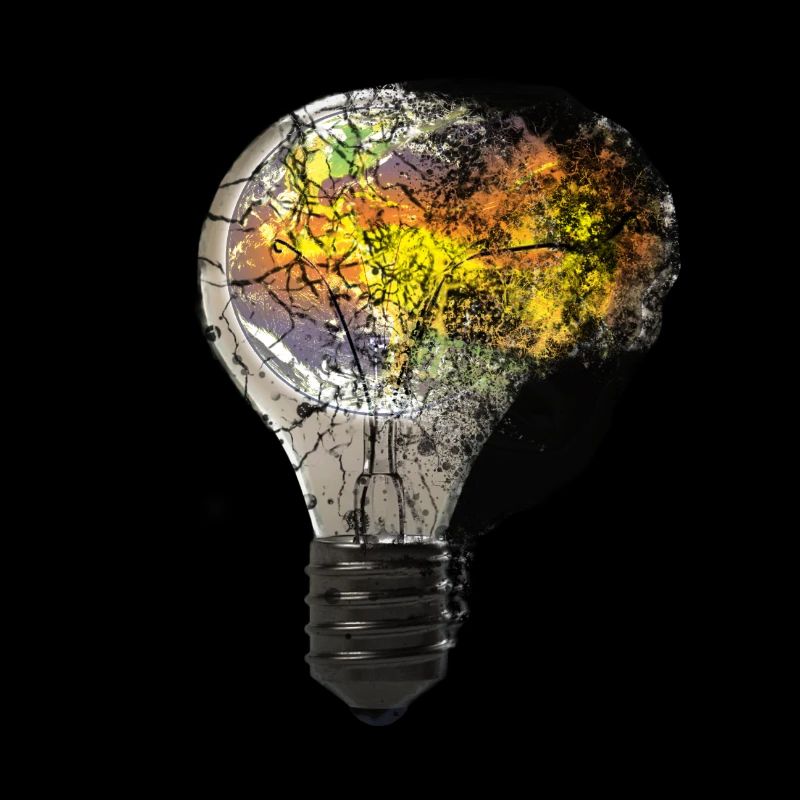 Explodierende Glühbirne Birne Lampe Erde Welt
