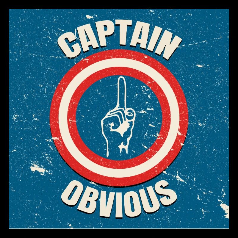 Captain Obvious vintage poster square